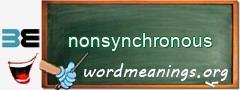WordMeaning blackboard for nonsynchronous